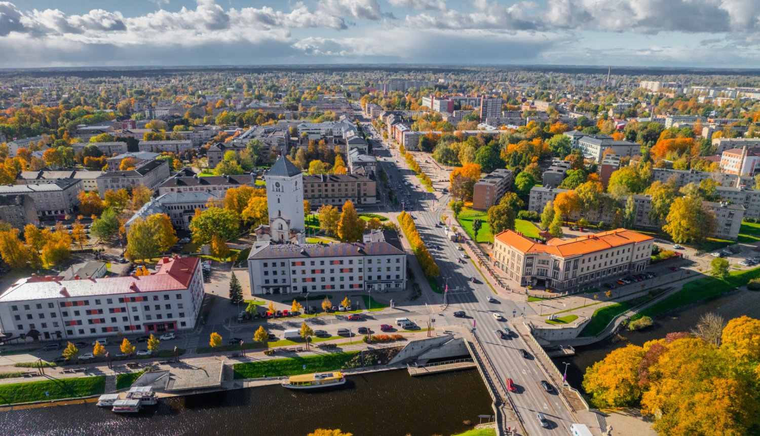 Skats uz Jelgavu no putna lidojuma