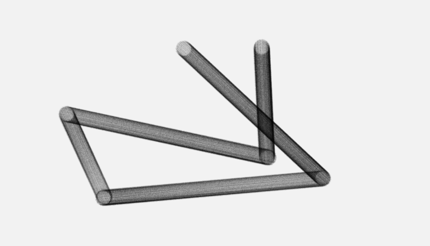 Latvijas Dizaina gada balvas vizuālā identitāte - kompozīcija ar tumši pelēku lauztu līniju uz gaiša fona