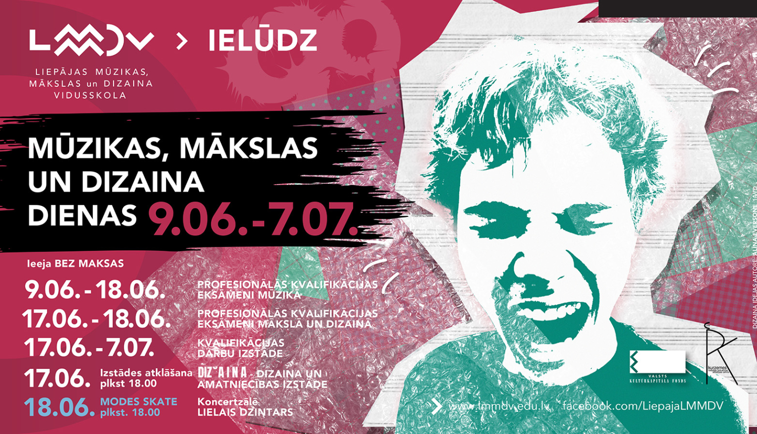 “Mūzikas, mākslas un dizaina dienām 2025” afiša