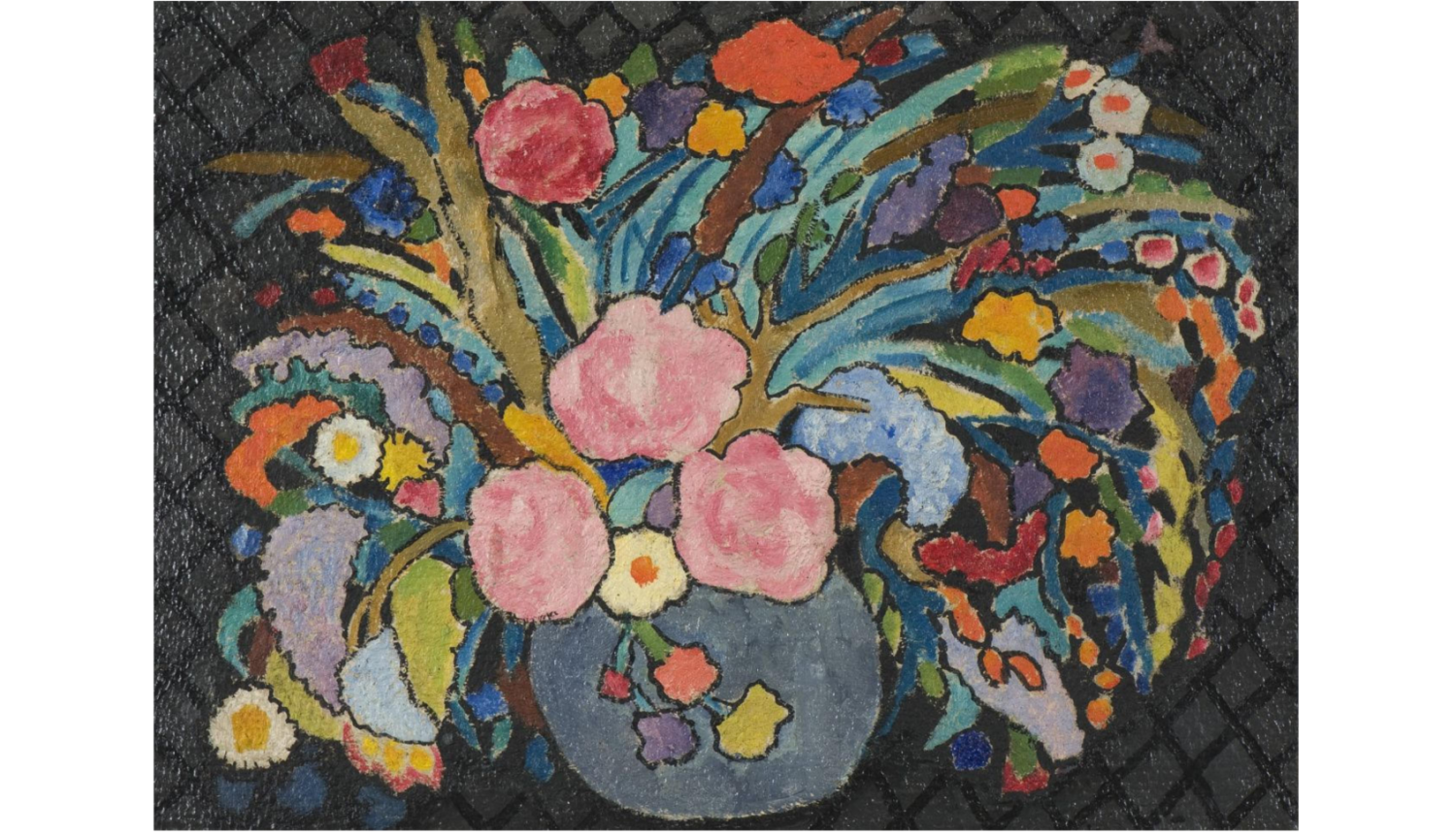 Glezna no puķu izstādes