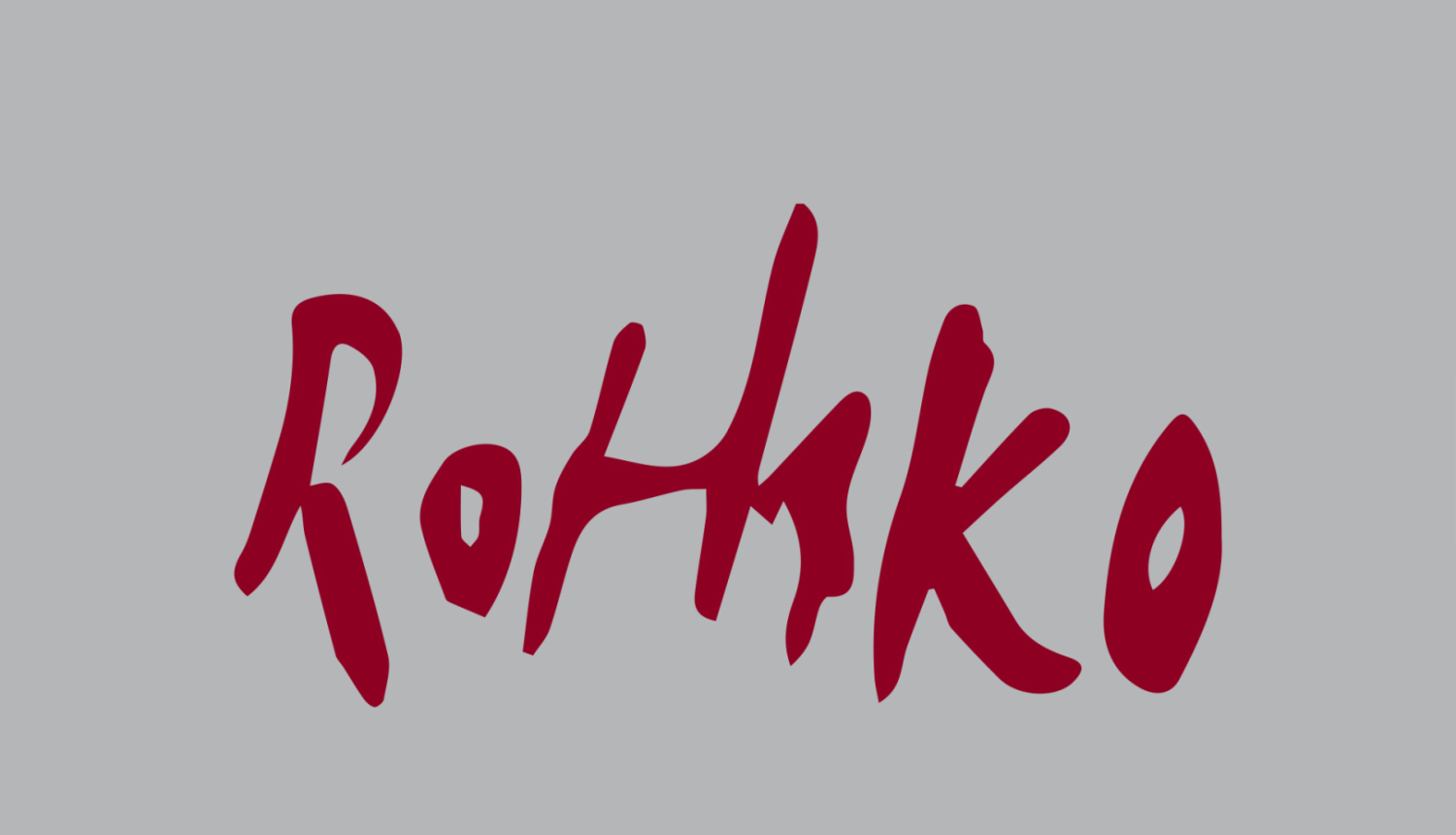 Sarkanas krāsas teksts uz pelēka fona - Rothko