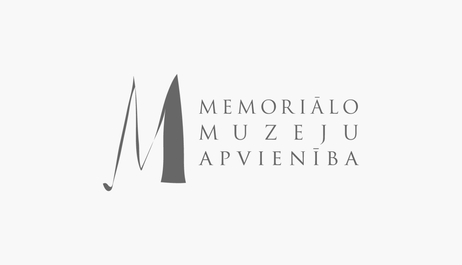 Teksts "Memoriālo muzeju apvienība" - logo
