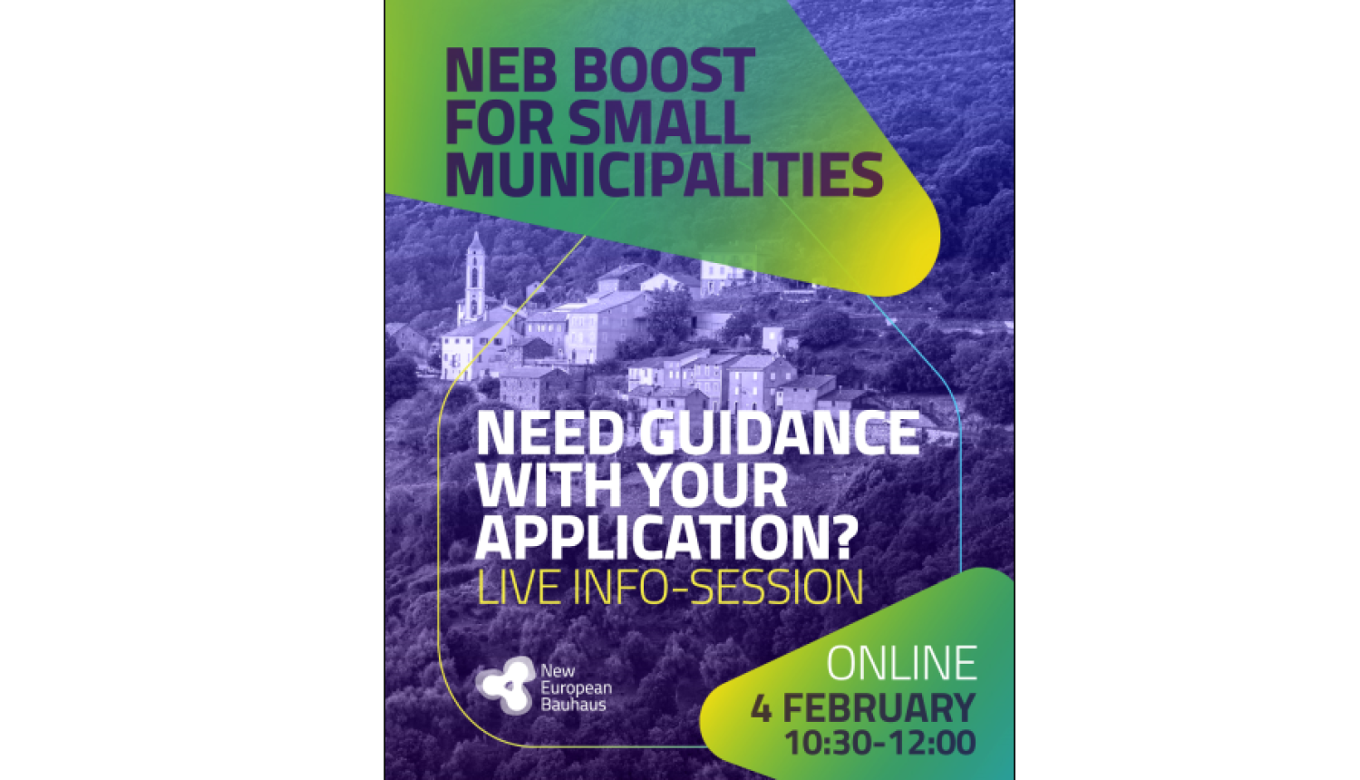 Attēls ar tekstu: NEB Boost for small municipalities