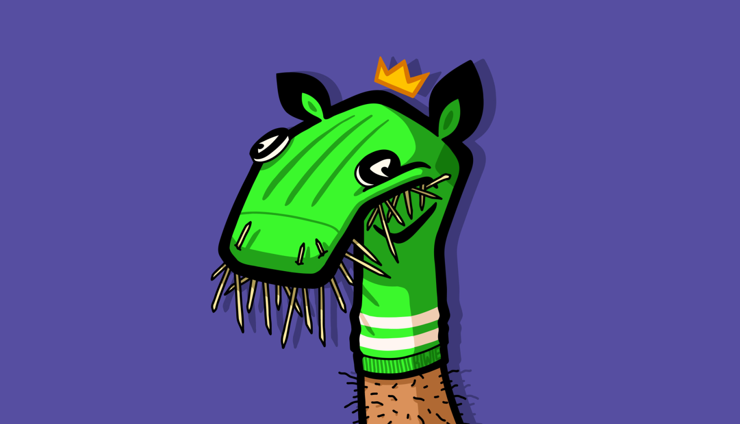 Jauniestudējuma “Karalis Ibī un citi monstri” vizuālais materiāls - zīmējums ar uz rokas uzvelkamu lelli