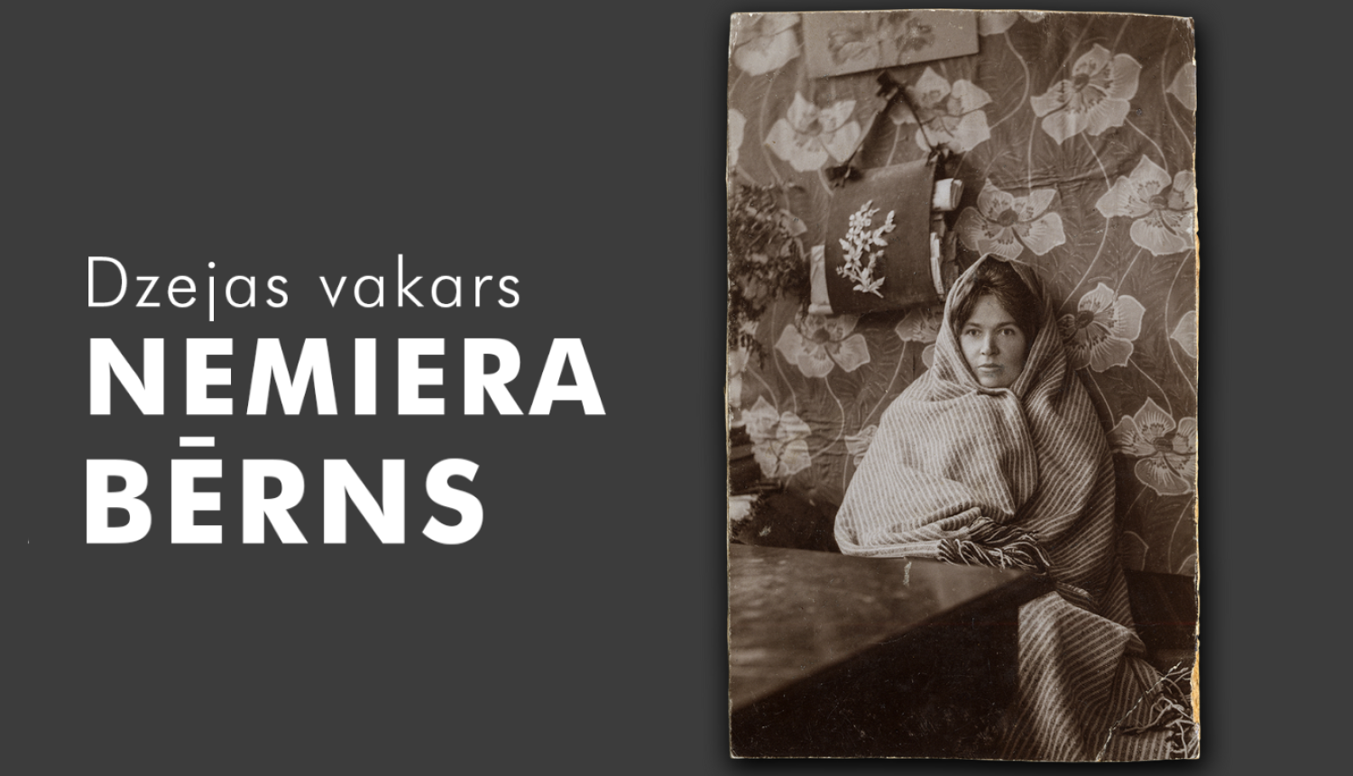 Dzejas vakara “Nemiera bērns” afiša