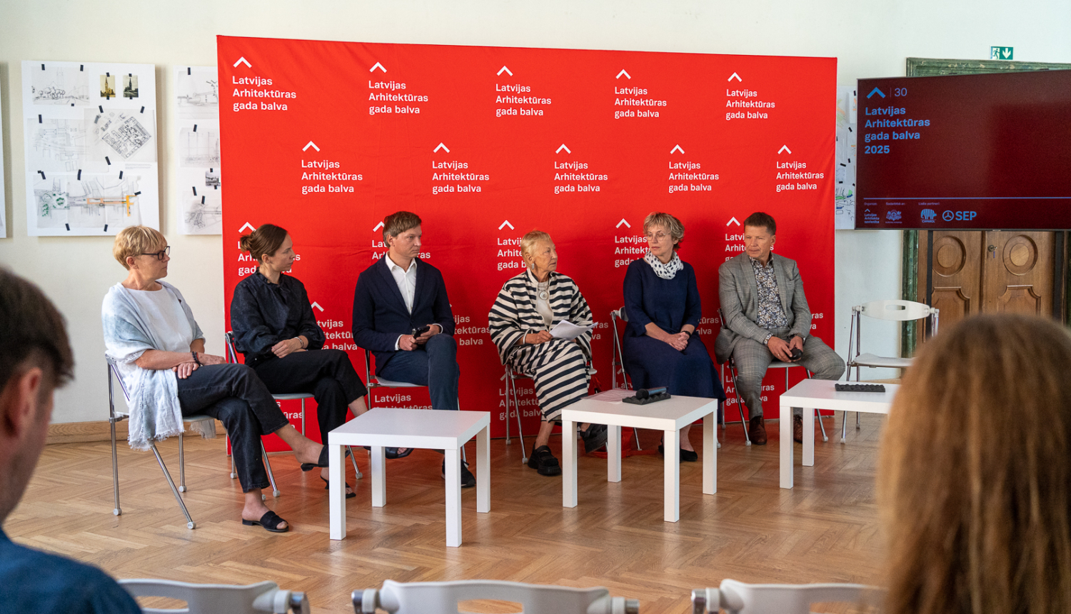 Latvijas Arhitektūras gada balvas 2025 preses konference, konferences apmeklētāji un runaspersonas