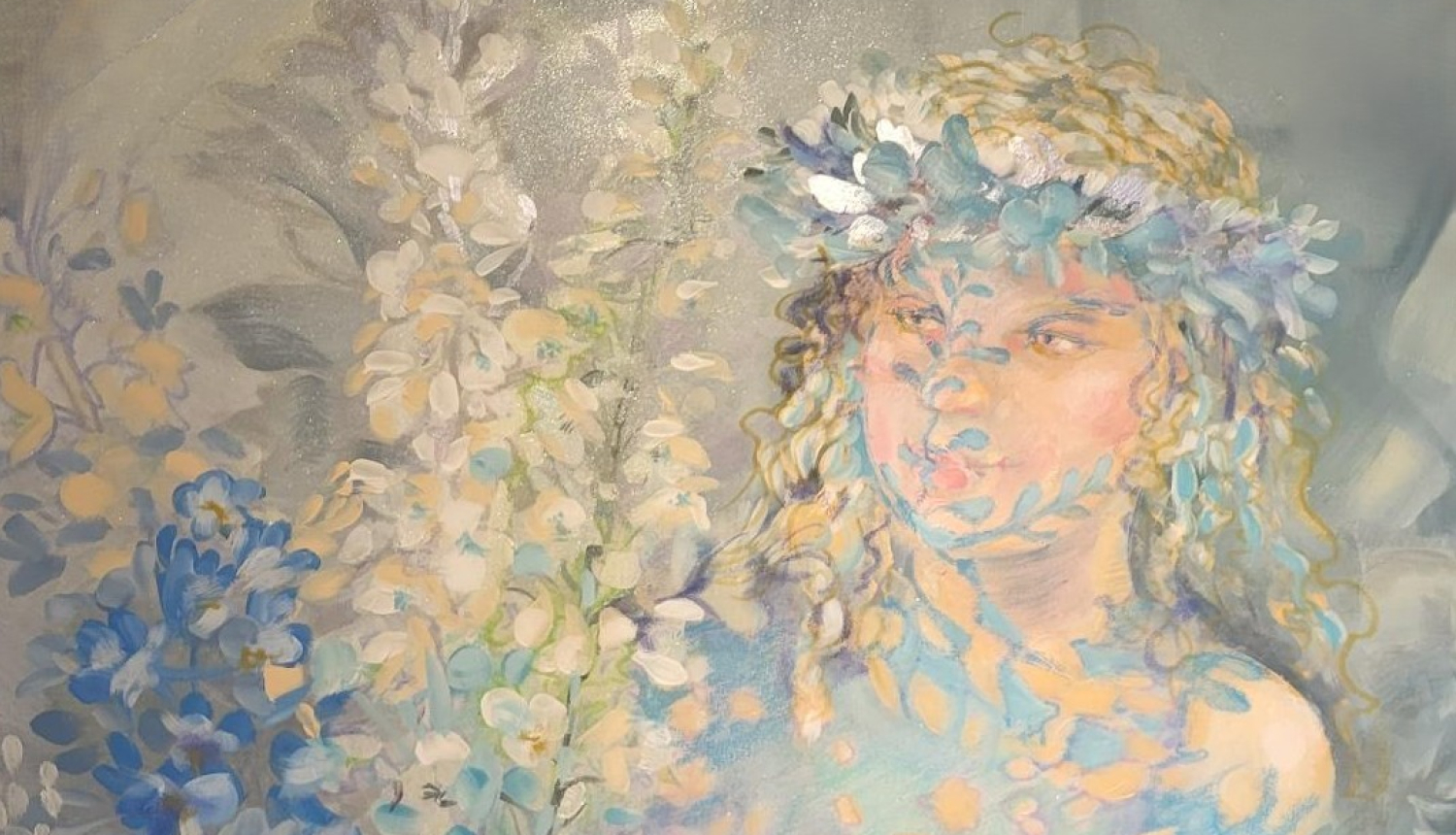 Nastassias Arais gleznas “Nāra ziedos” fragments