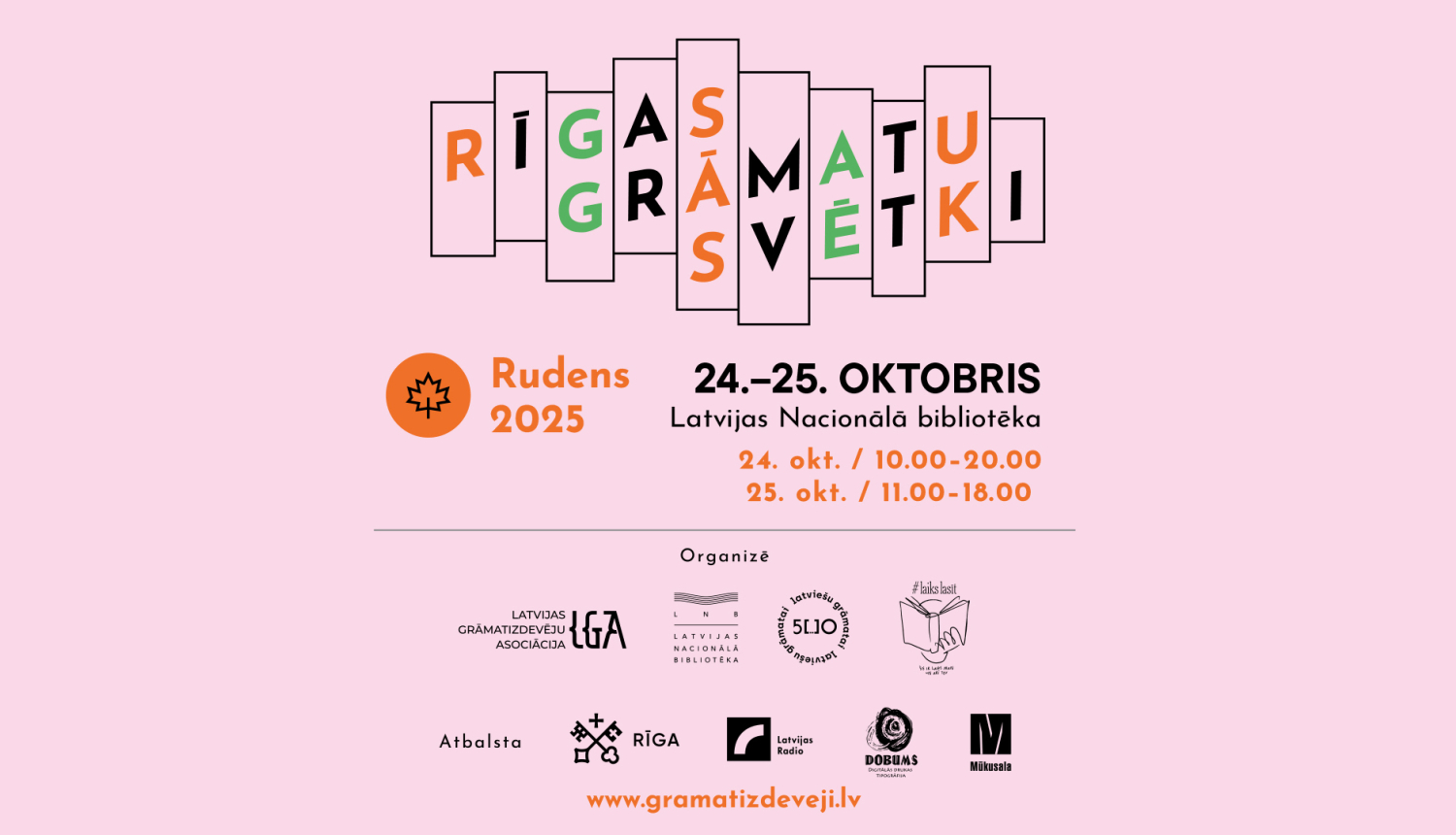 Afiša ar tekstu "Rīgas grāmatu svētki"