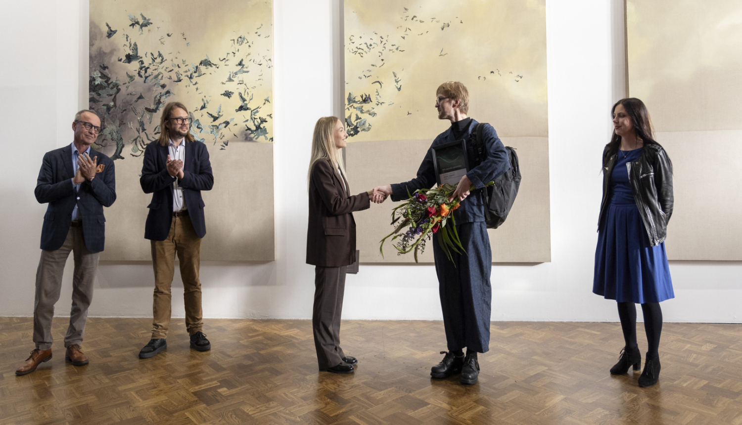 “SEB stipendija glezniecībā” balvas pasniegšana Andrim Kaļiņinam