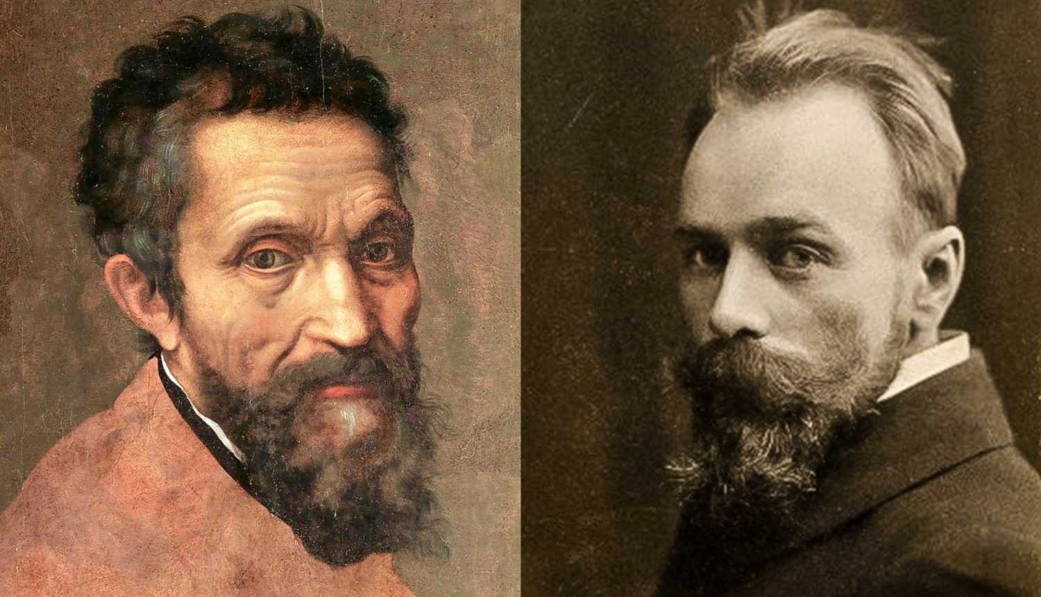 Mikelandželo un Jāņa Akuratera portreti