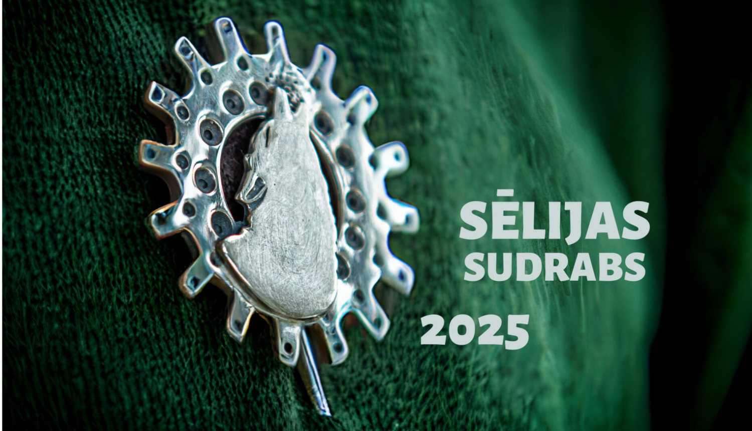 Konkursa galvenā balva - sudraba rotadata ar vilka siluetu