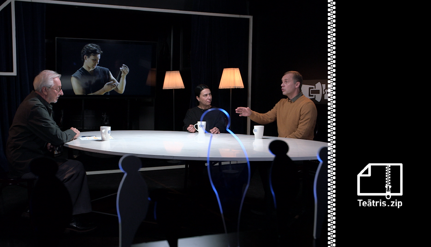 LTV1 cikla “Teātris.zip” ietvaros Ojārs Rubenis studijā sarunājas ar dažādiem aktieriem