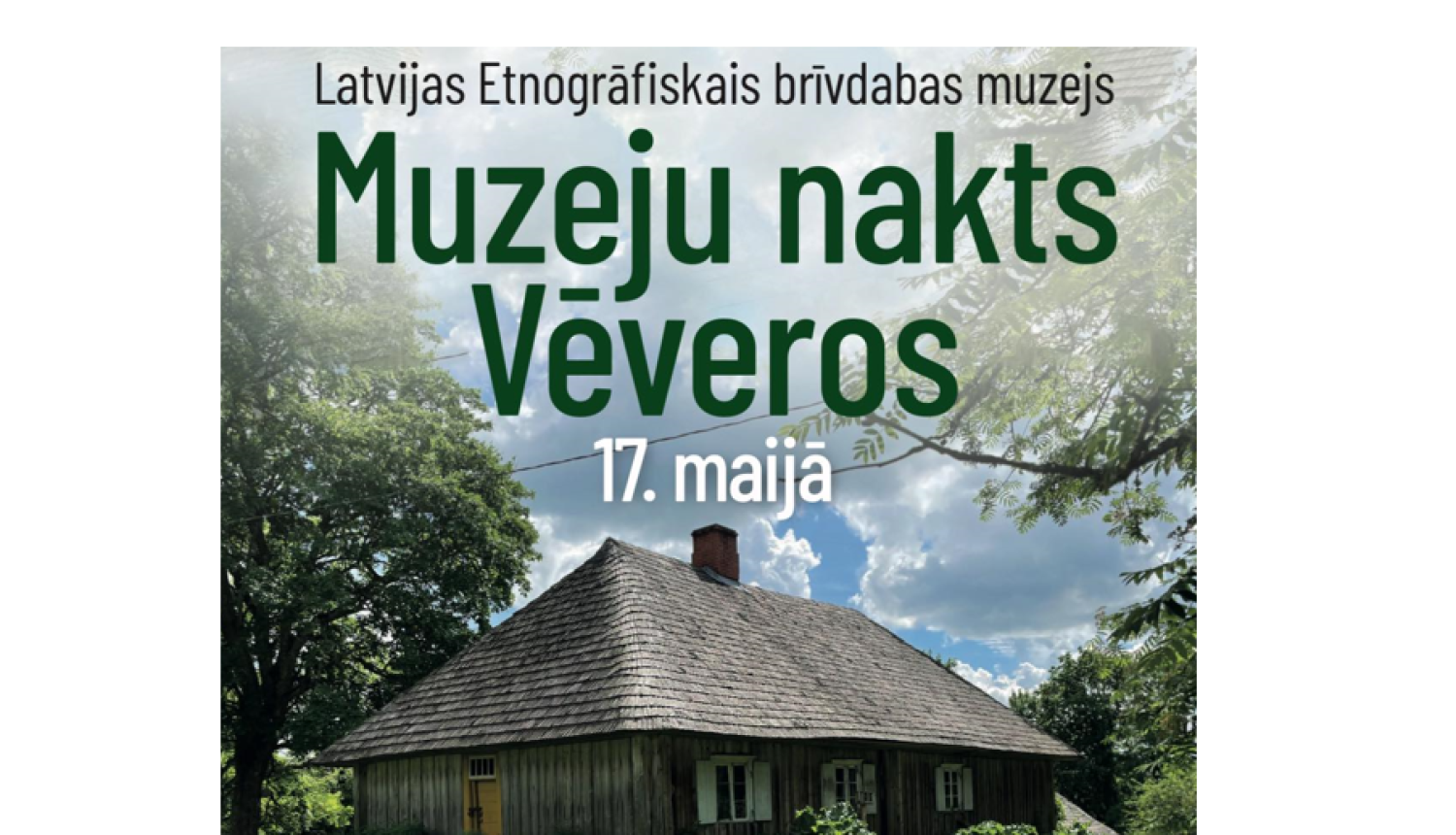 Attēls ar tekstu: Muzeju nakts Vēveros