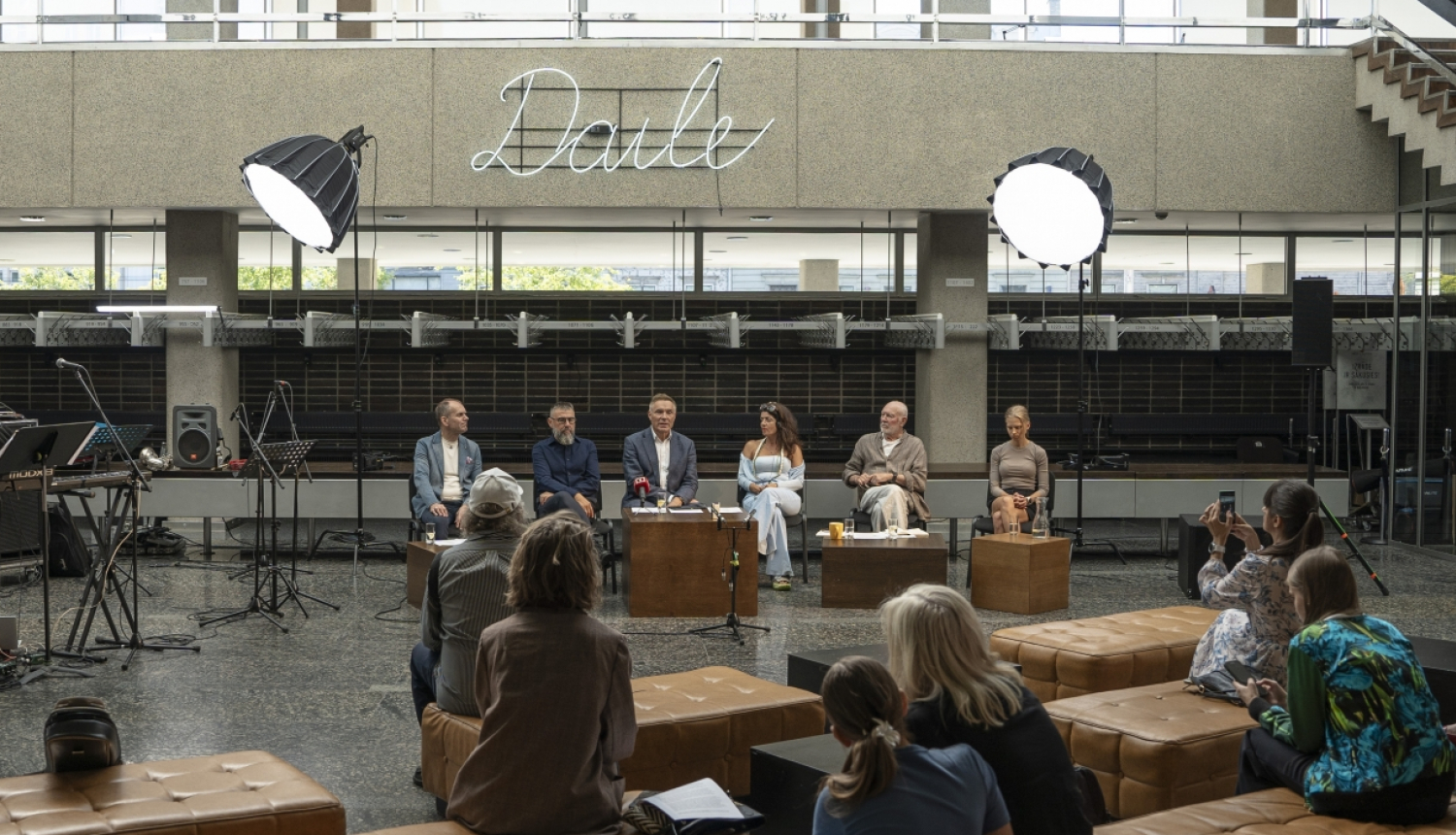 Preses konference Dailes teātrī, foto: Marko Rass