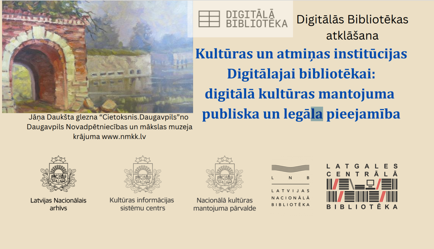 Digitālās bibliotēkas atklāšanas pasākuma Daugavpilī vizuālais materiāls