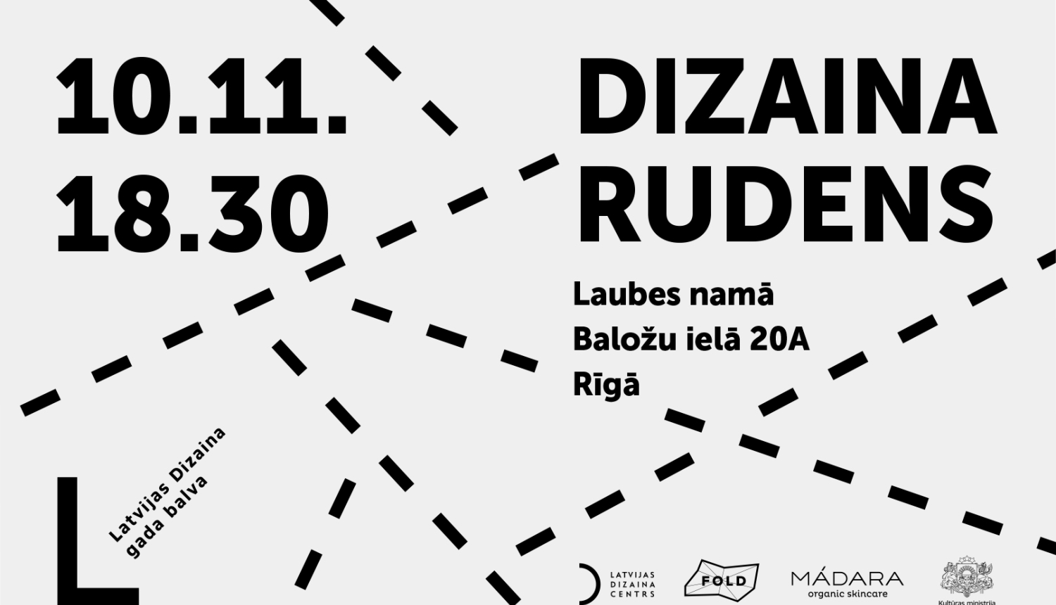 Latvijas Dizaina gada balvas pasākuma “Dizaina rudens” plakāts