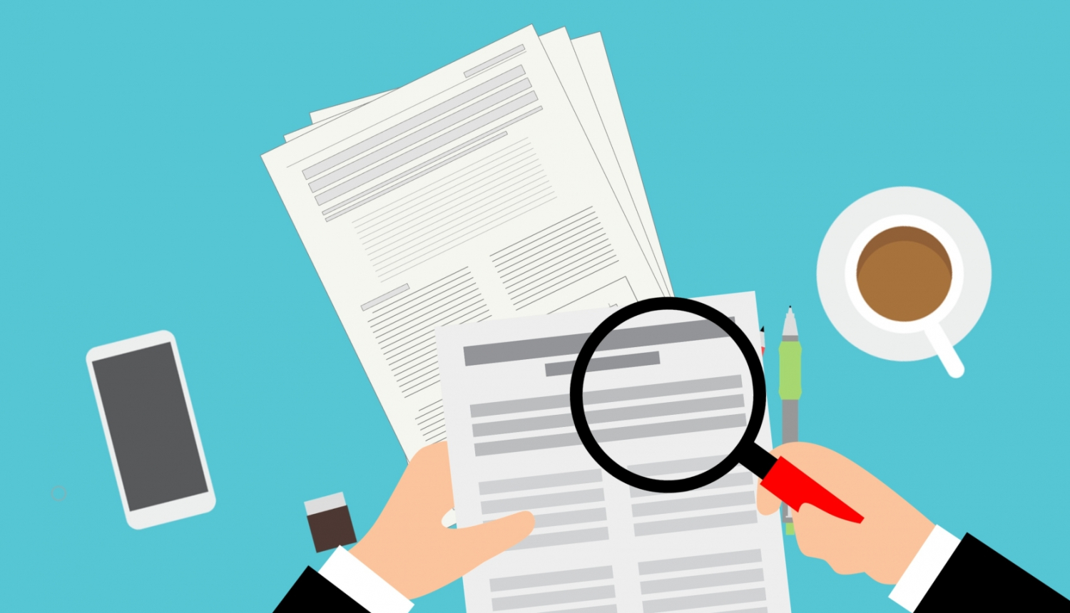 Dokumenti uz galda virsmas