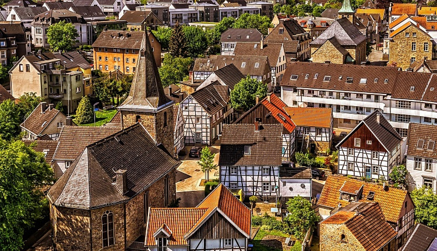 Mazpilsētas skats no gaisa