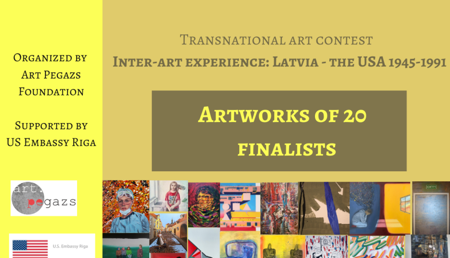 Izstādes "Starpmākslu pieredze: Latvija un ASV 1945 - 1991" publicitātes attēls