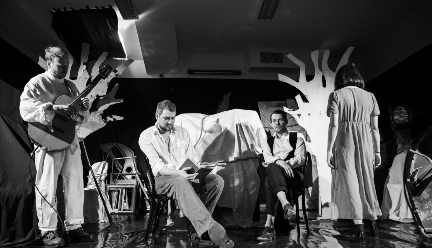 Izrādes mēģinājums, foto: Mersedese Margoit