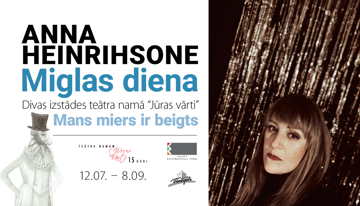 Afiša ar tekstu: Anna Heinrihsone. Miglas diena