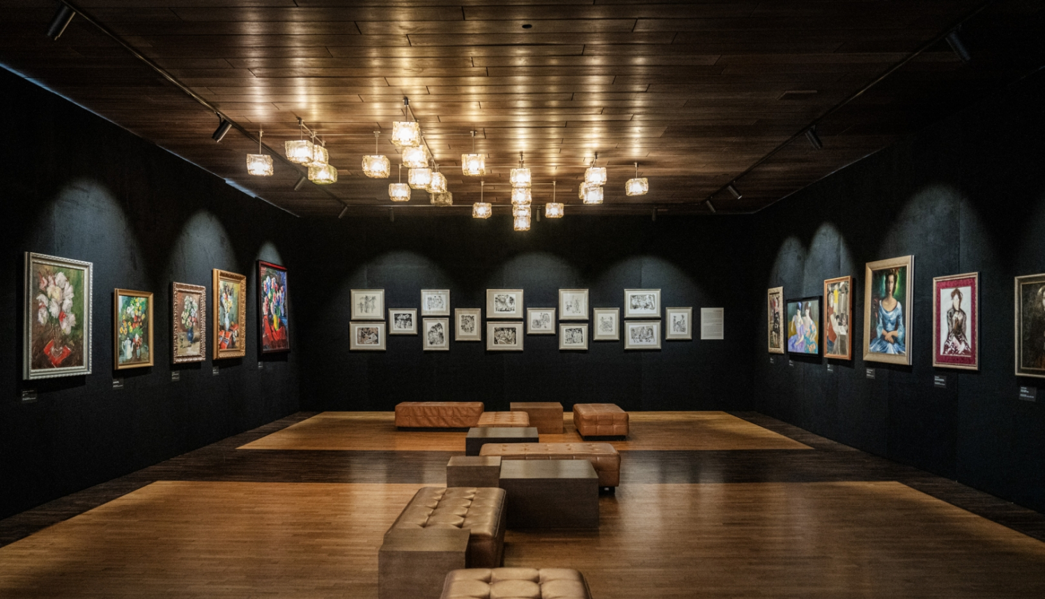 Izrādei “Meistars un Margarita” veltīta izstāde Dailes teātrī, foto: Mārcis Baltskars