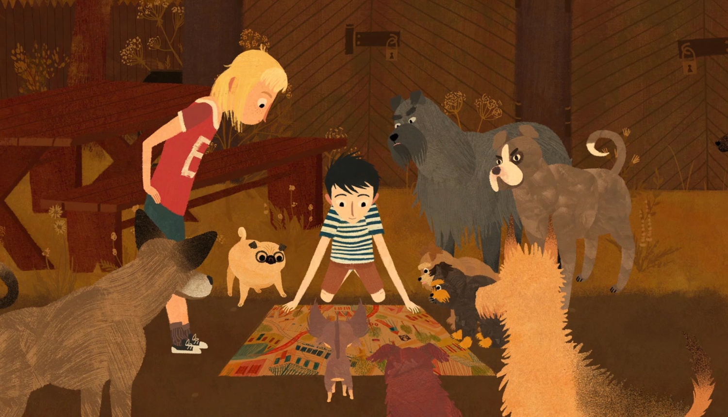 Kadrs no filmas "Jēkabs, Mimmi un runājošie suņi" (2019, Edmunds Jansons)