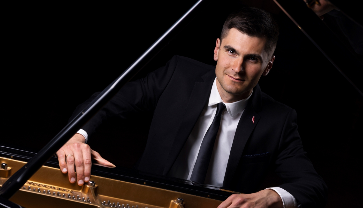 Mūziķa Vestarda Šimkus portrets.