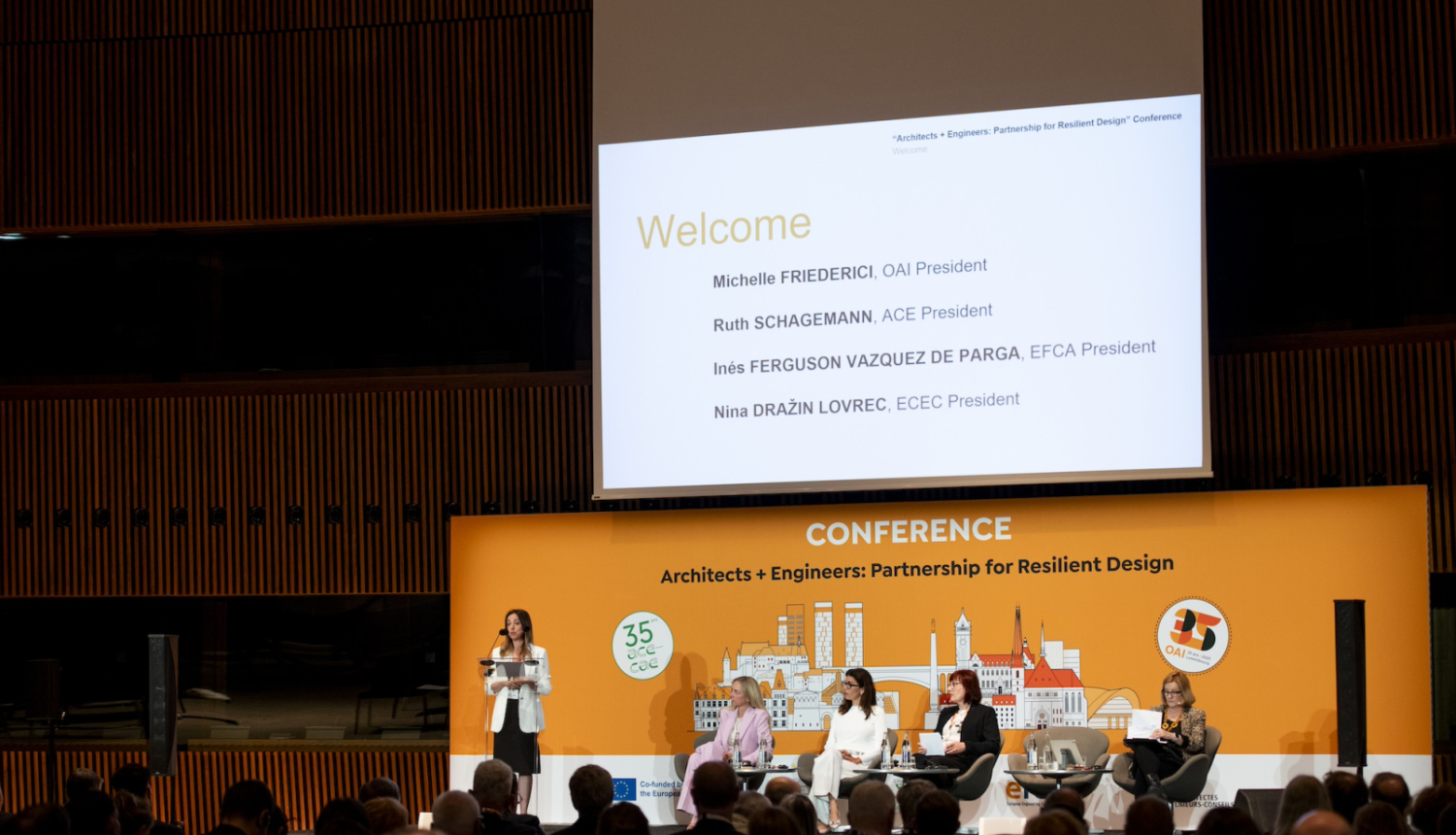 Konference "Arhitekti + Inženieri: partnerība noturīgai projektēšanai" (Architects + Engineers: Partnership for Resilient Design)
