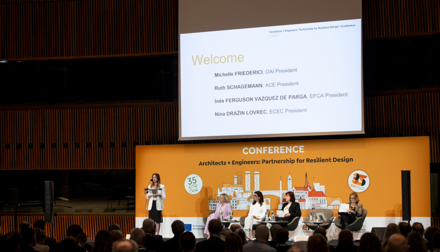 Konference "Arhitekti + Inženieri: partnerība noturīgai projektēšanai" (Architects + Engineers: Partnership for Resilient Design)