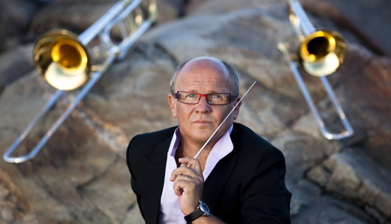 Trombonists, diriģents un komponists Kristians Lindbergs.