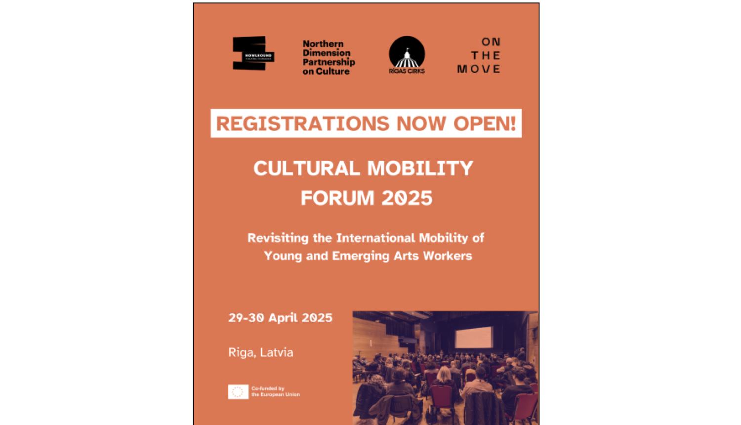 Attēls ar tekstu: Cultural Mobility Forum 2025