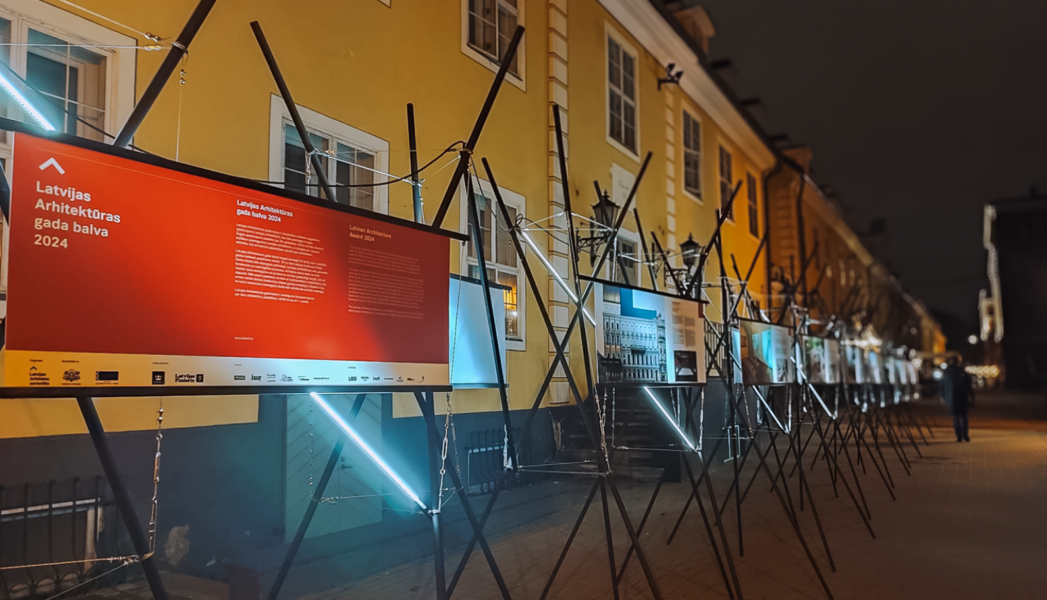 Latvijas Arhitektūras gada balvas 2024 izstāde Vecrīgā.