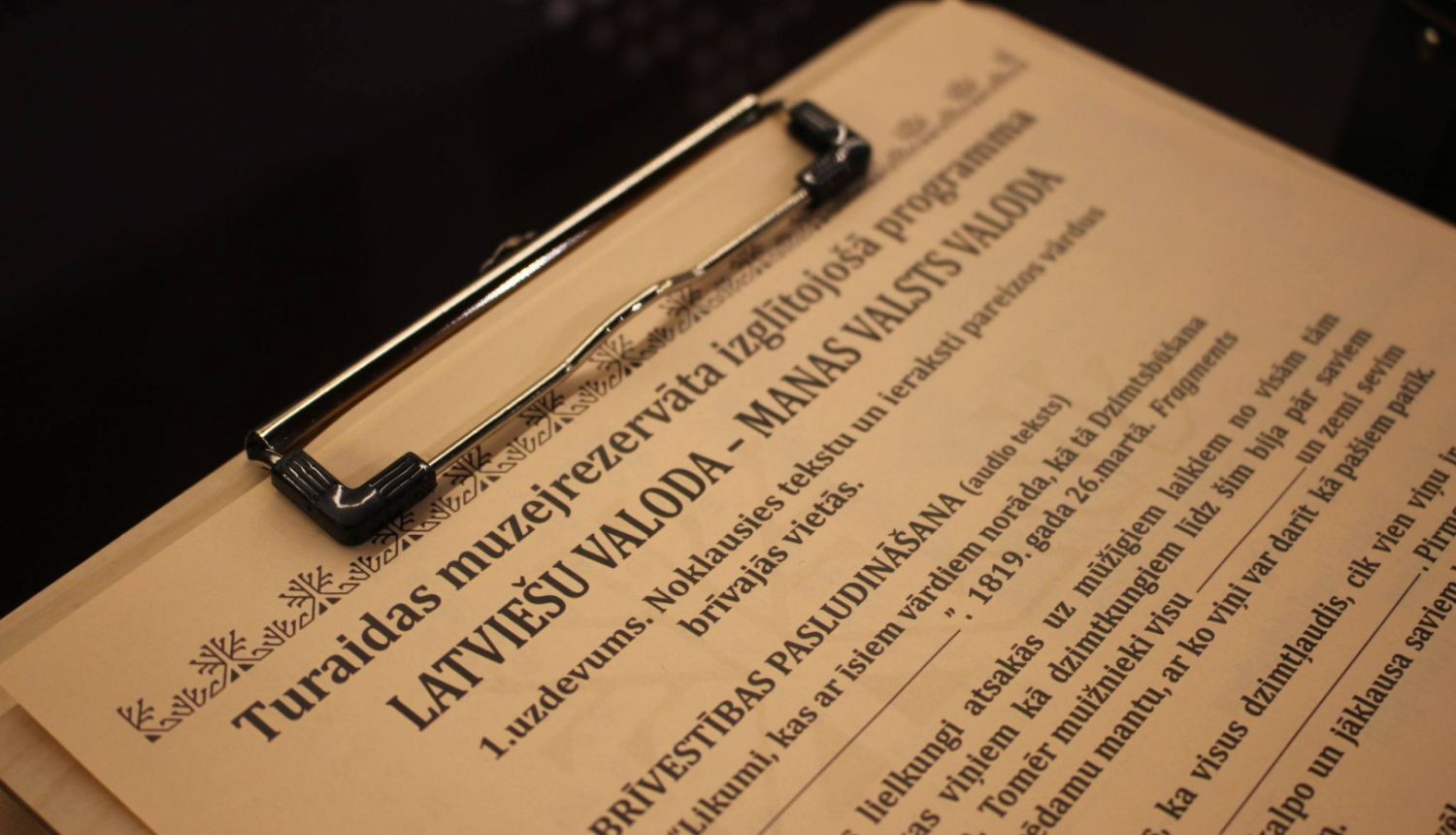 Turaidas muzejrezervāta izglītojošā programma "Latviešu valoda - manas valsts valoda"