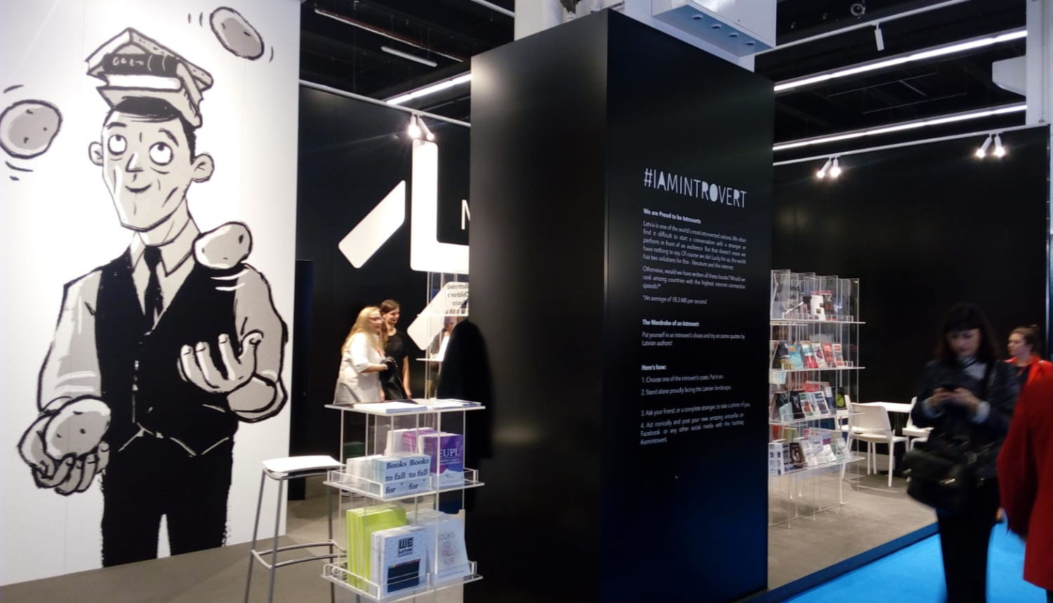Latvijas stends Frankfurtes grāmatu tirgū 2018. gadā.