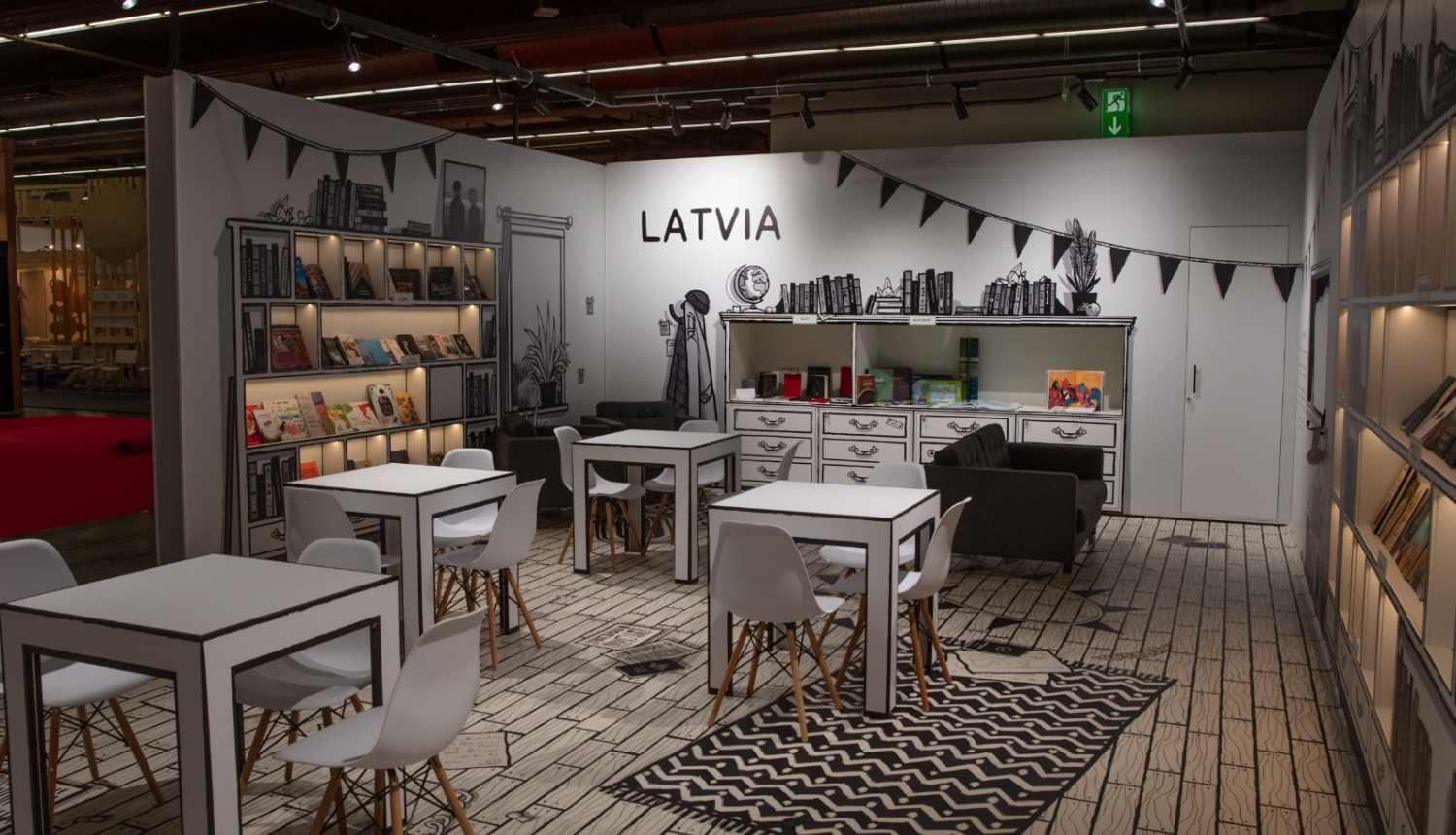 Grāmatu tirgus, Latvijas stends
