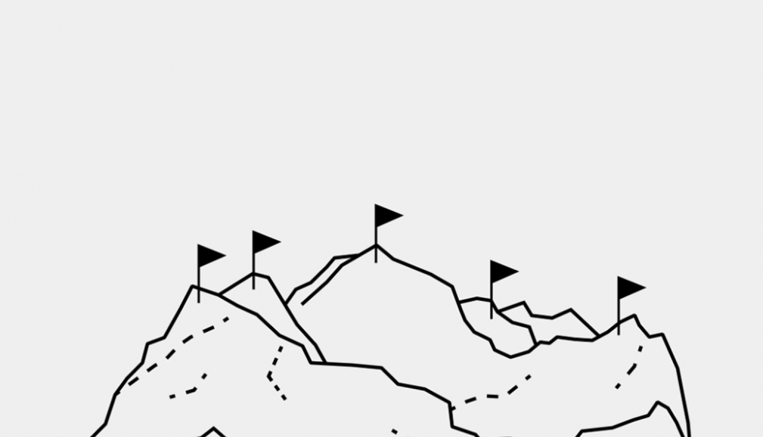 Ilustrācija ar salocītu papīru un karodziņiem