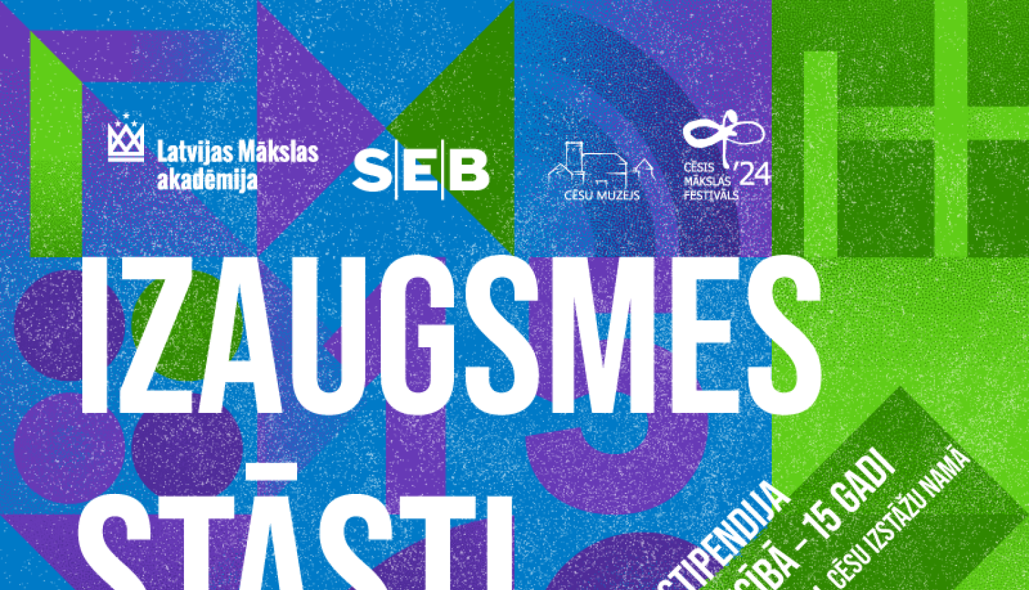 Krāsains fons ar uzrakstu: Izaugsmes stāsti