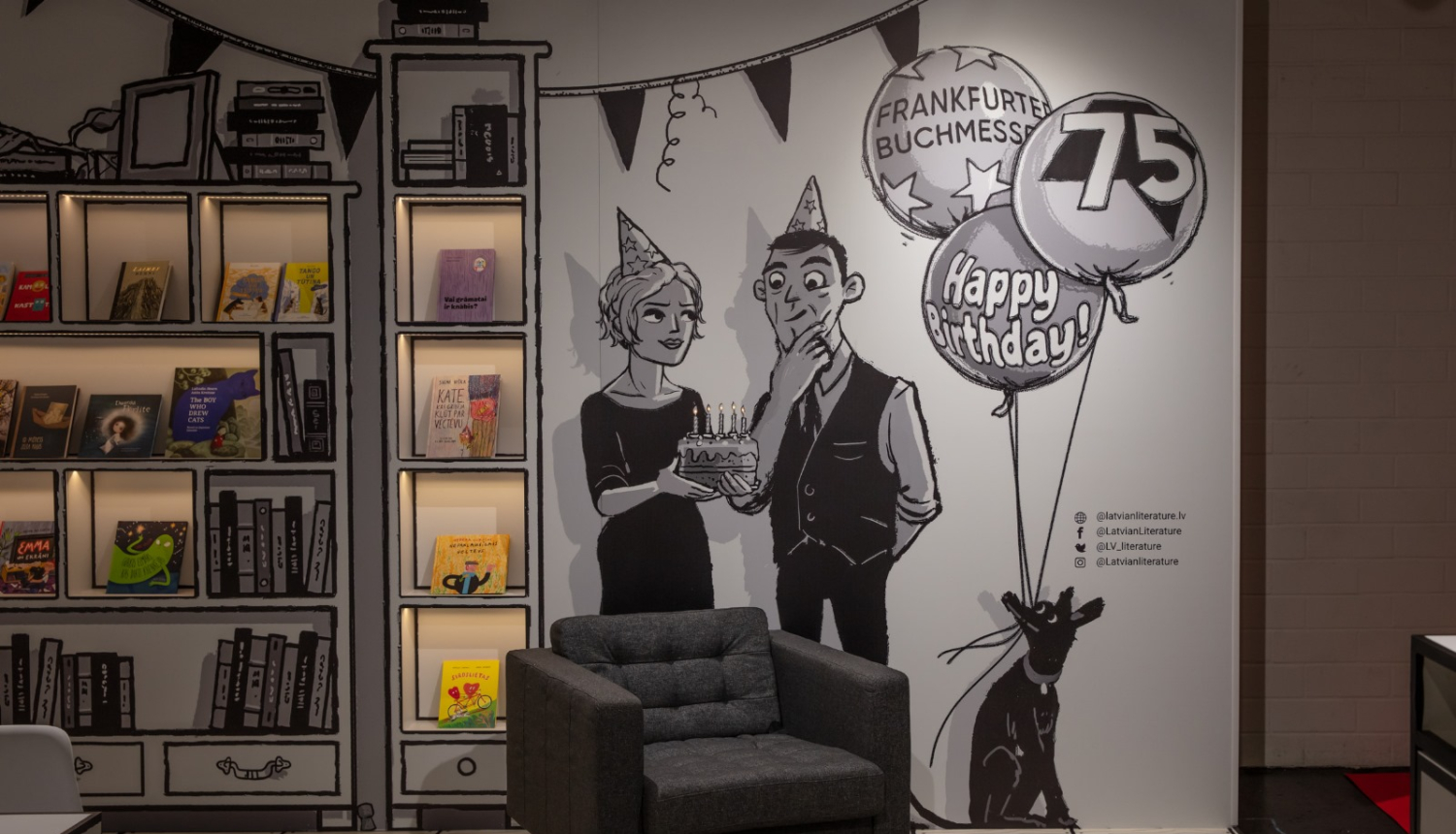 Latvijas stends grāmatu mesē Frankfurtē