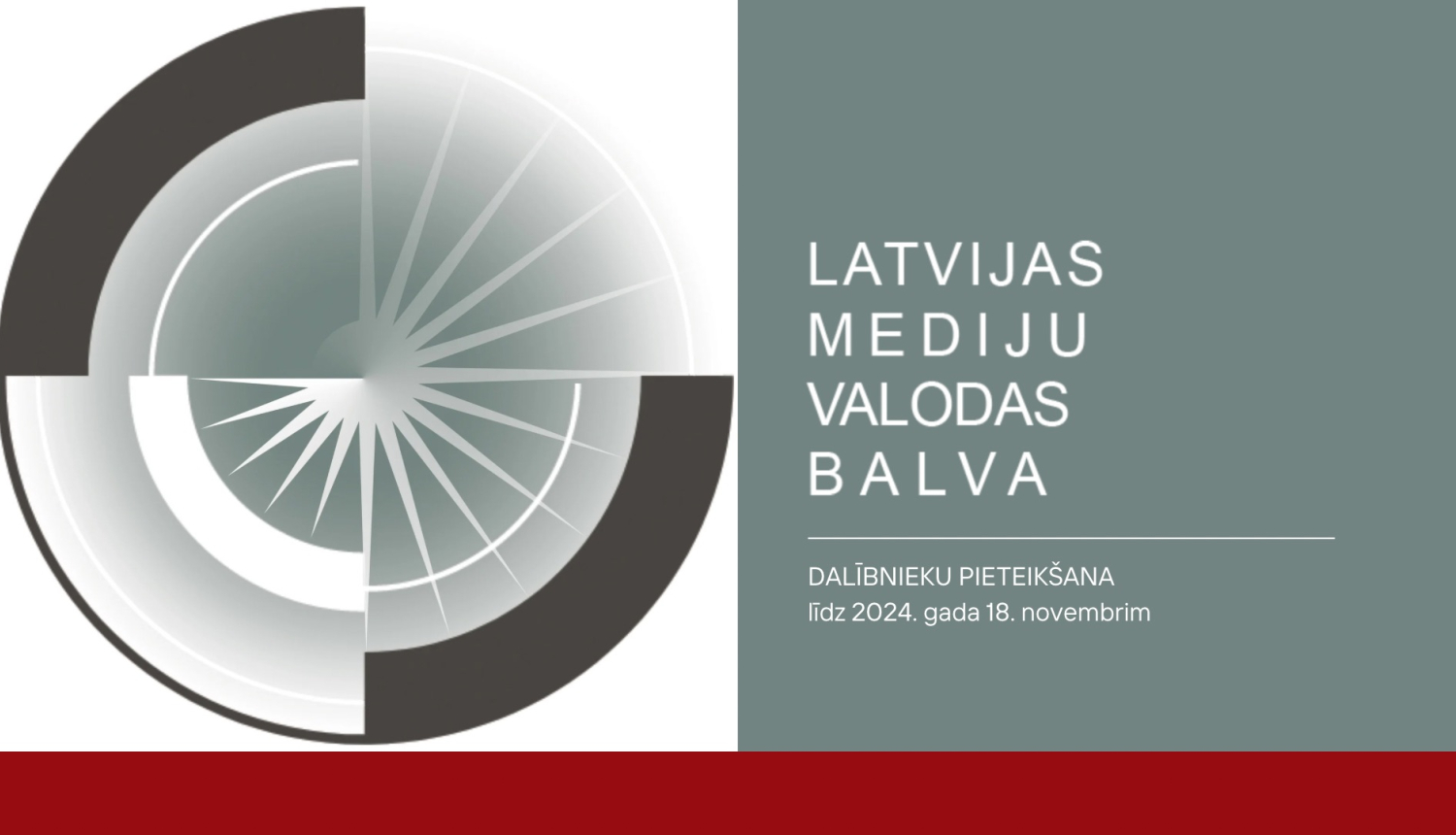 Plakāts ar uzrakstu: Latvijas Mediju valodas balva