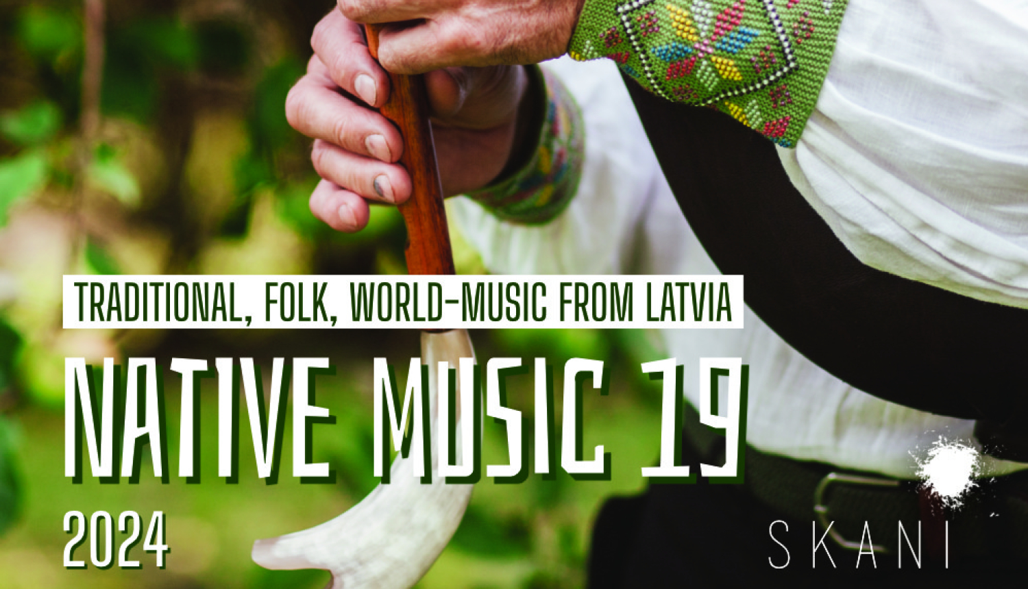 Pasaules mūzikas foruma WOMEX vizuālais materiāls - mūziķis ar dūdām