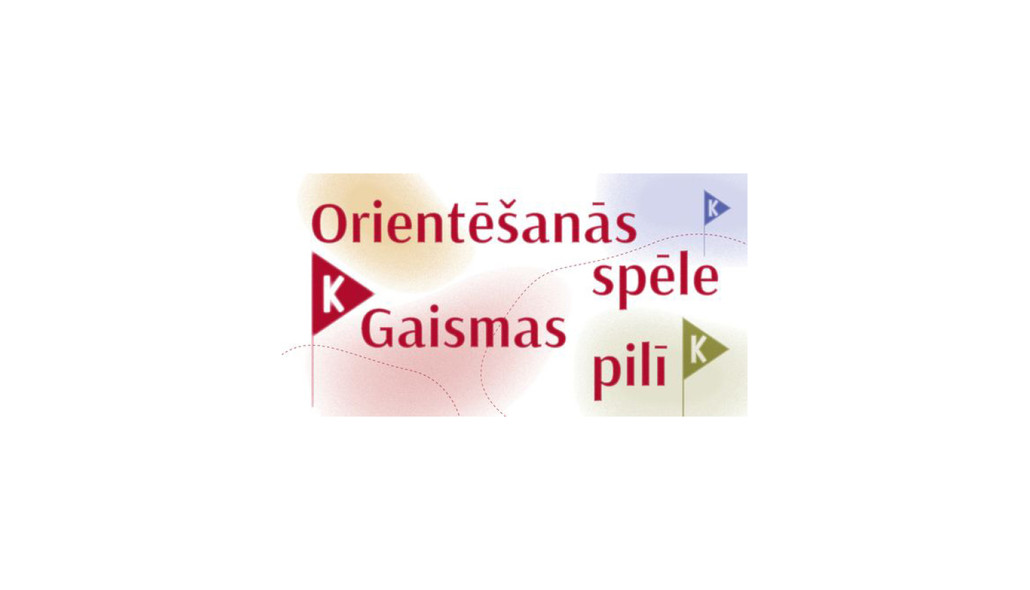 Orientēšanās spēle Gaismas pilī - publicitātes attēls ar tekstu