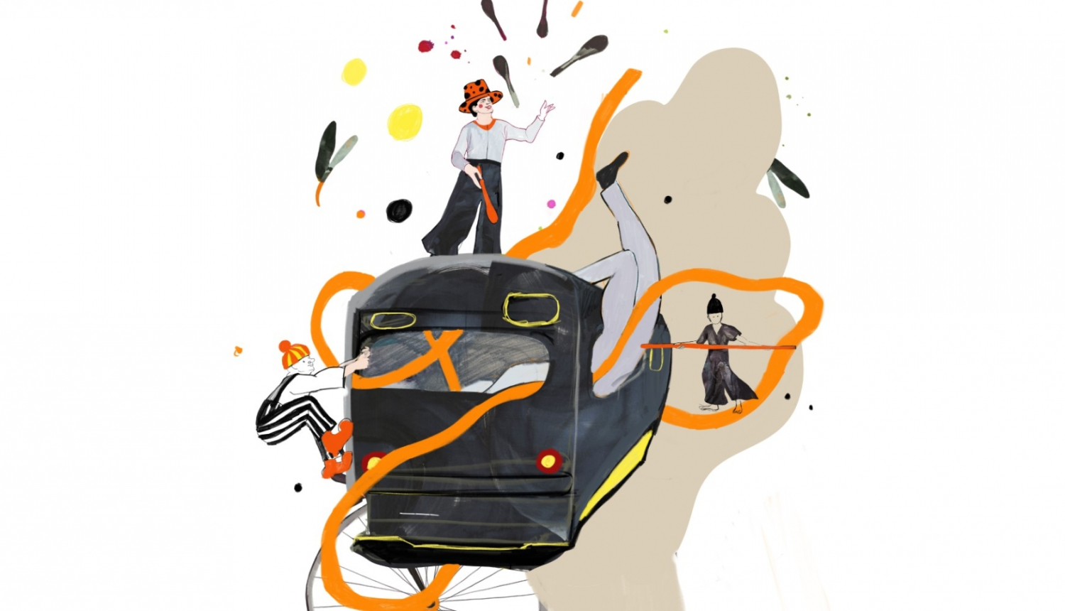 Izrādes "Pasaki man pasaku!" afišas fragments