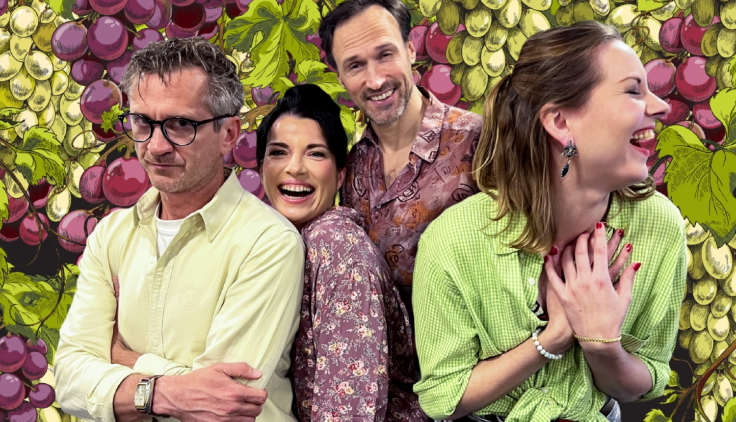 Četri aktieri un vīnogas