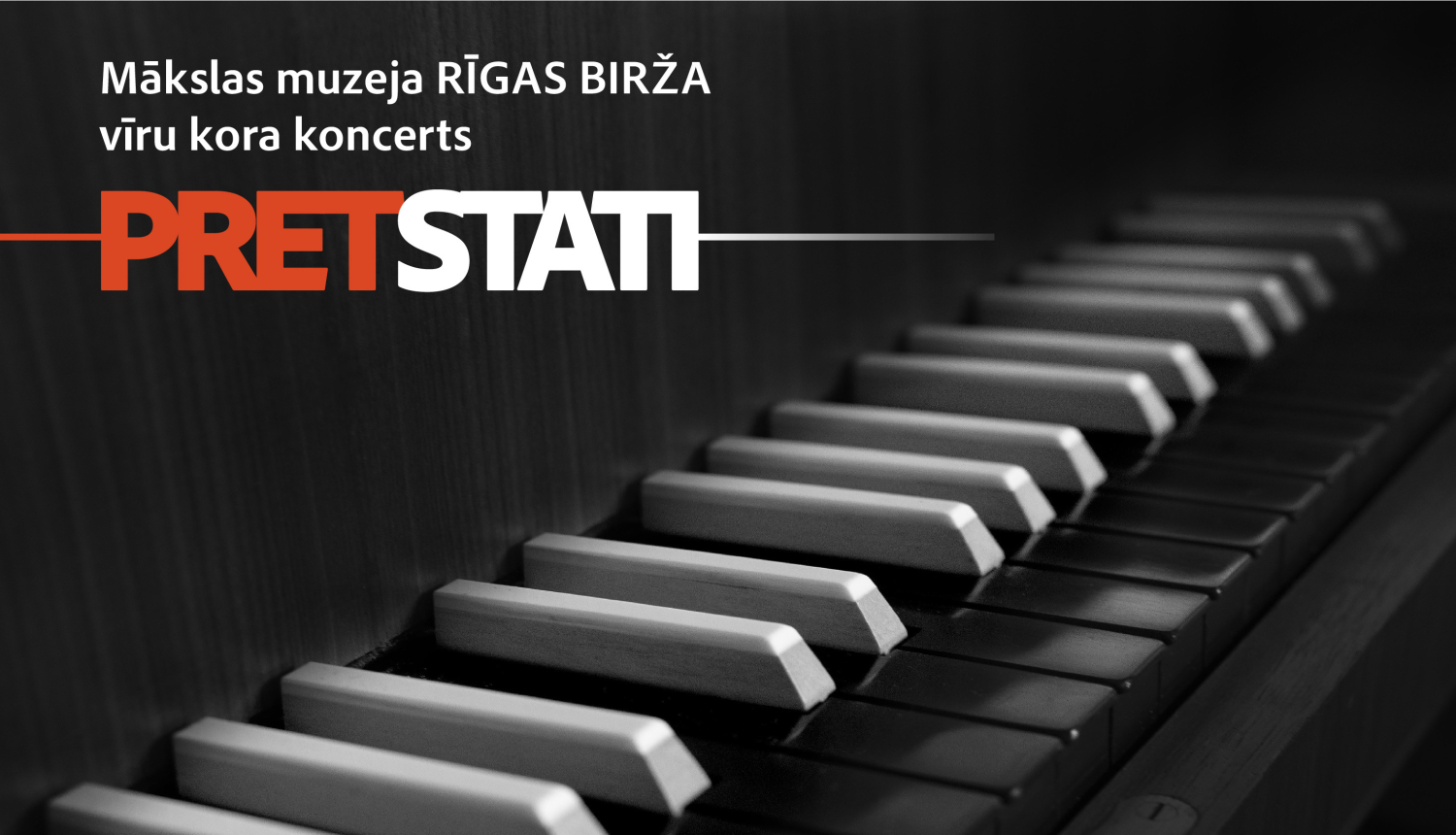 Reklāmas plakāts Mākslas muzeja RĪGAS BIRŽA vīru kora koncertam “Pretstati”. 2021.  Māksliniece: Kristīne Jansone
