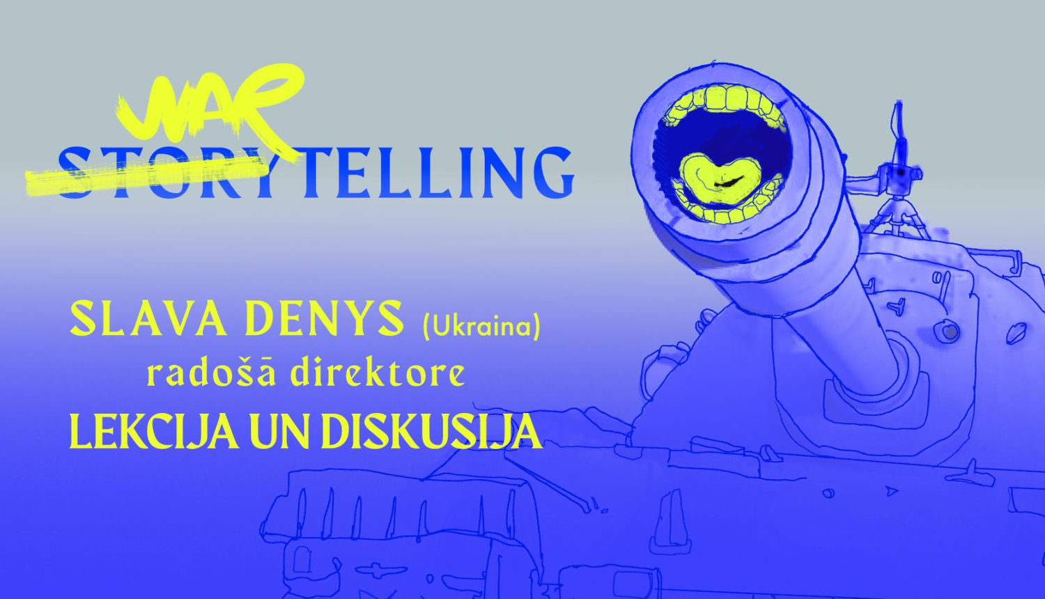 Izstādes plakāts ar lielgabala zīmējumu