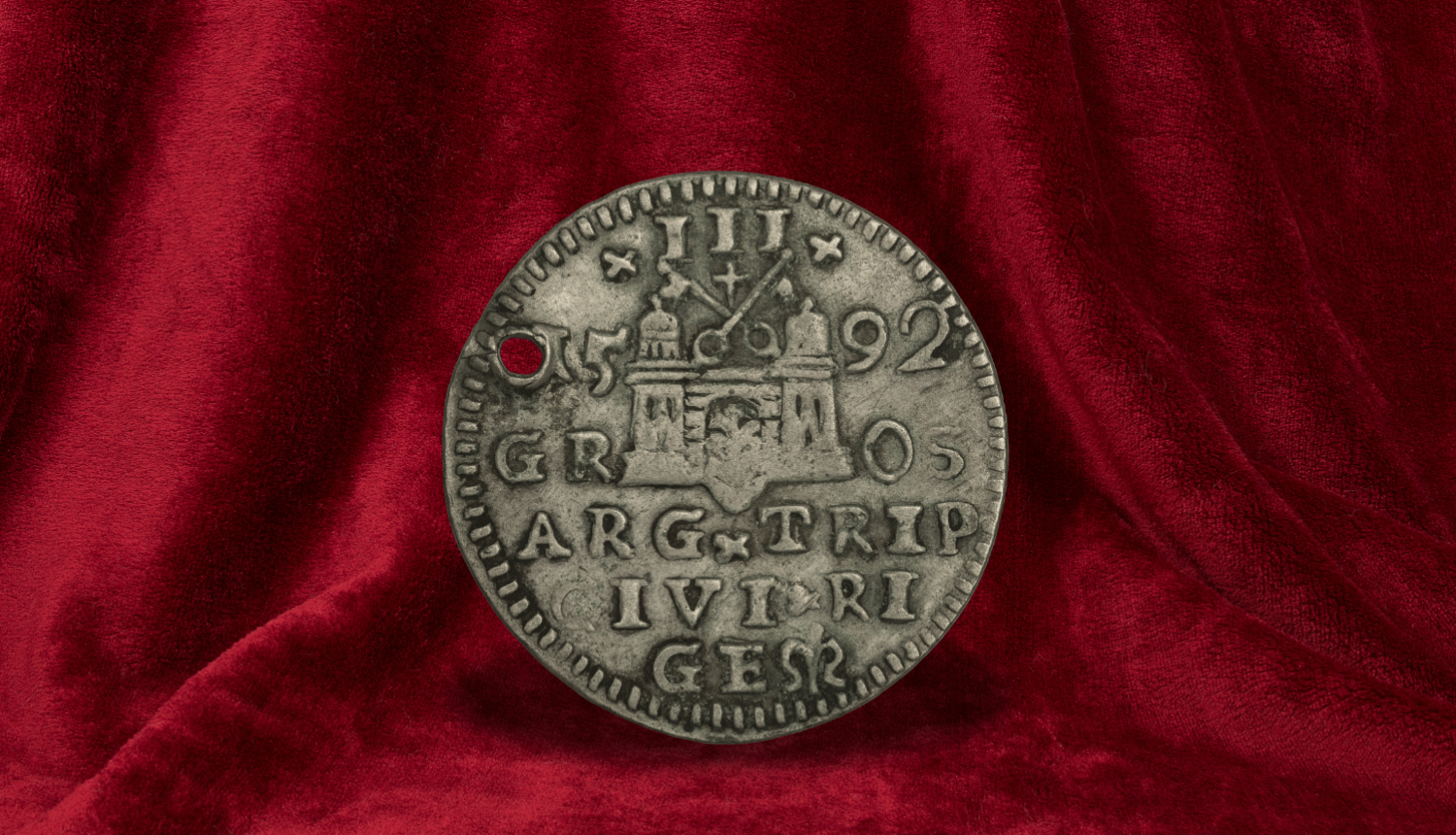 Polijas-Lietuvas valdnieks un Zviedrijas karalis Sigismunds III Vāsa (1587–1632), trīsgrasis (viltojums), 1591. g. Reverss.