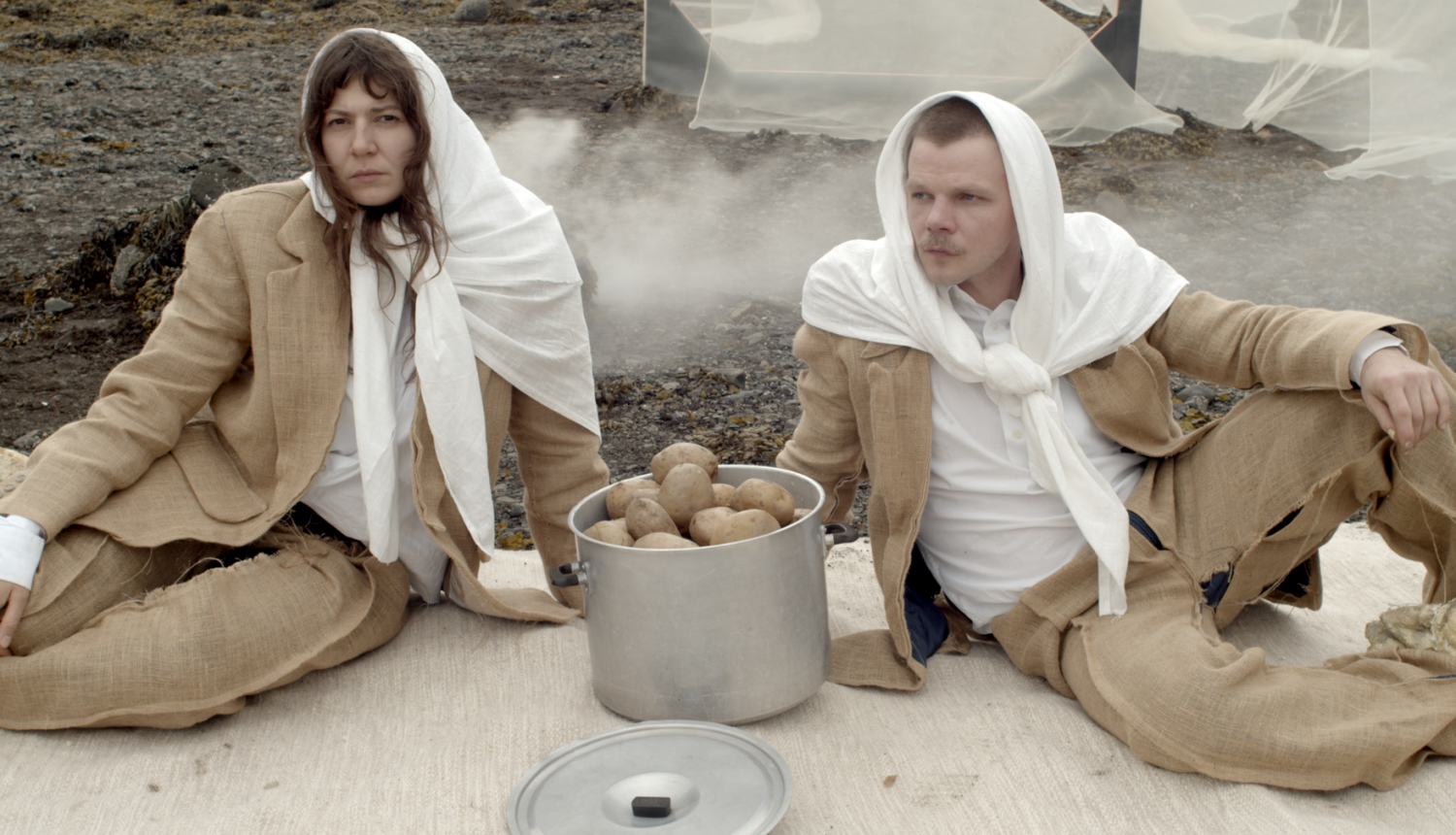 Renāte Feizaka and Klāvs Liepiņš, “Kartupeļu cilvēki 2.0”, video fragments, 2024