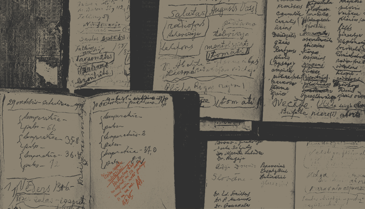 Izstāde “Andreja Upīša rokrakstu metamorfozes” vizuālais materiāls