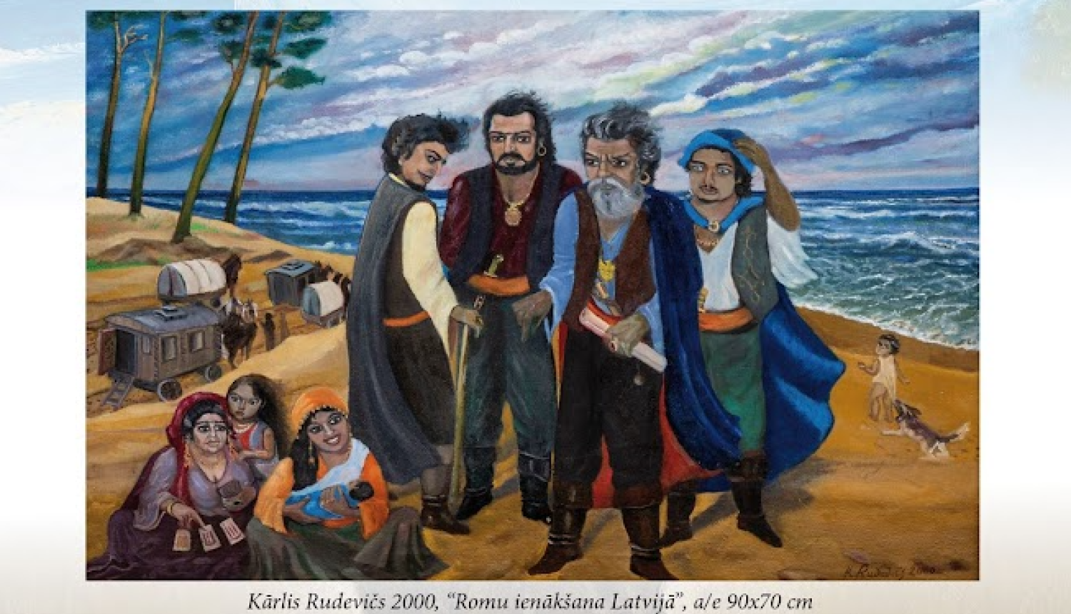 Gleznā attēloti septiņi cilvēki